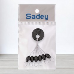 Стопор для поплавця, великий, 6шт/уп, колір чорний